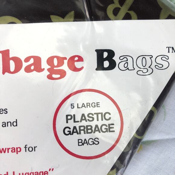 DB Designer Vintage 1986 Gift Storage Garbage Bags 5 Large Plastic Bags 24x30" - Picture 5 of 5